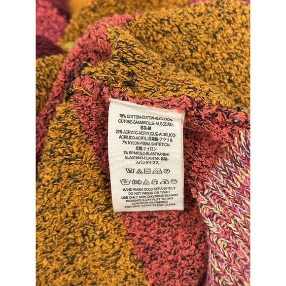 Free People Candyland Striped Sunset Off Shoulder Sweater - Picture 4 of 5